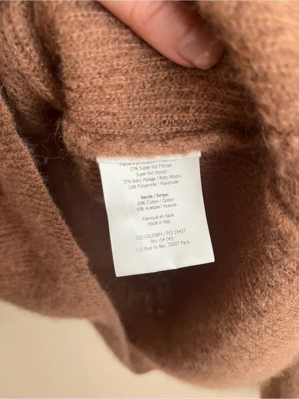Sezane Gaspard button down cardigan in Brown - Picture 4 of 4
